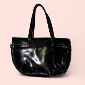 Vtg black dkny shoulder bag